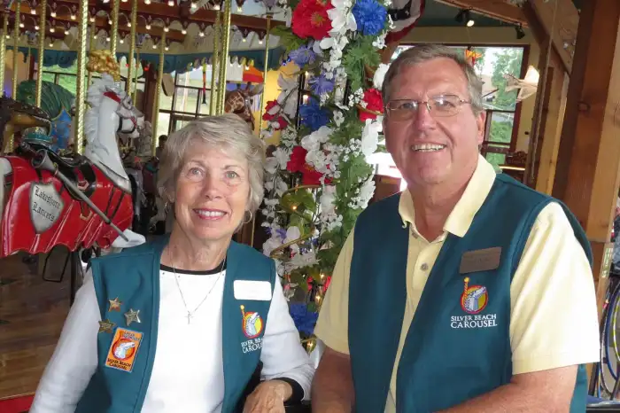 Volunteers at the Carousel.