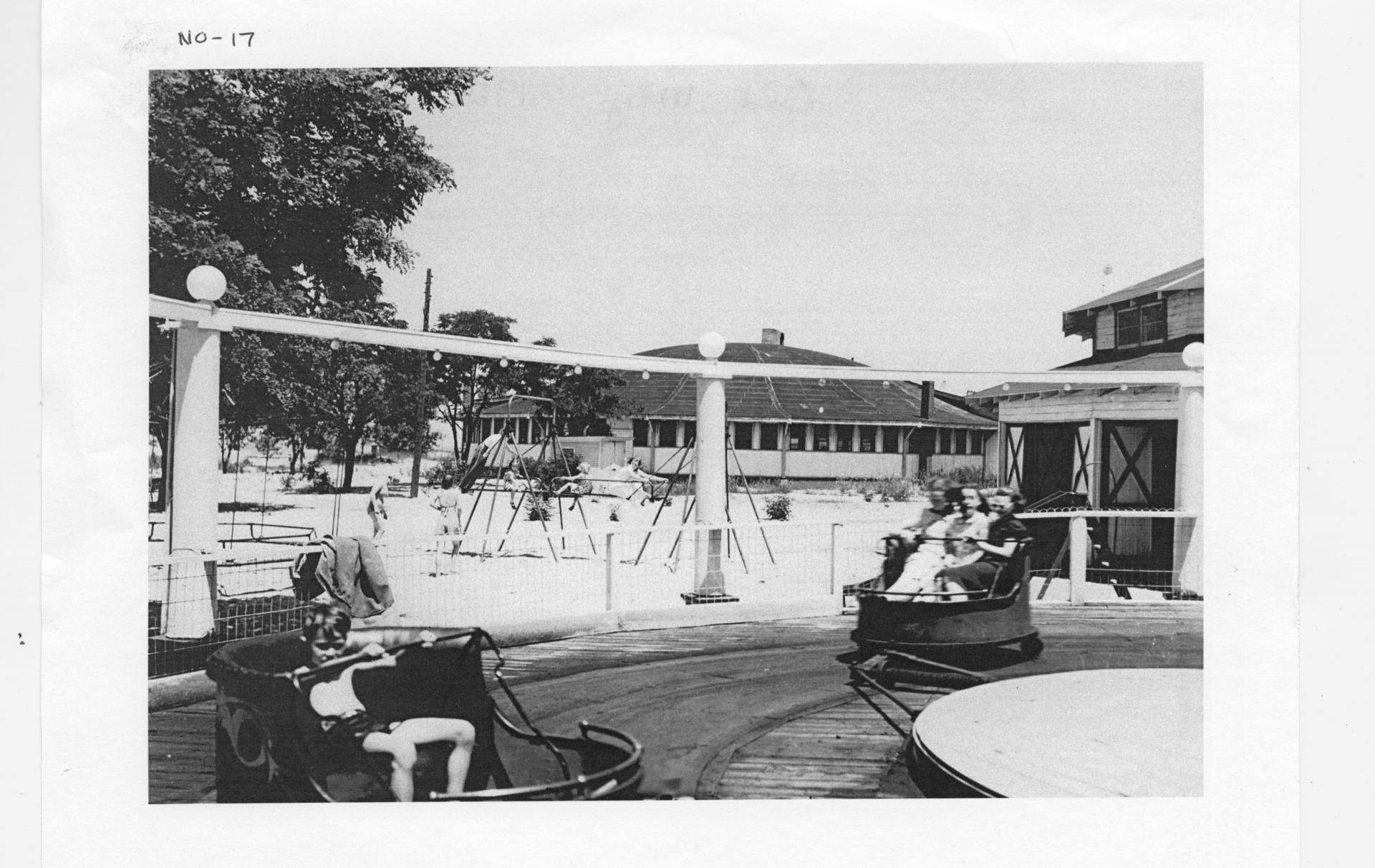 historic photo of The Whip Ride from the Silver Beach Amusement Park